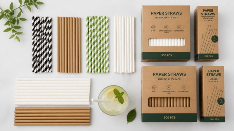 Flexible bulk wholesale 3-ply paper straws for independent Newcastle cafes
