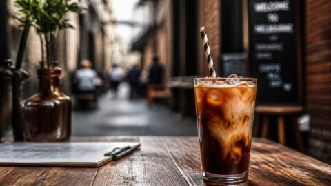 Eco-friendly paper straws for a trendy laneway cafe in Melbourne