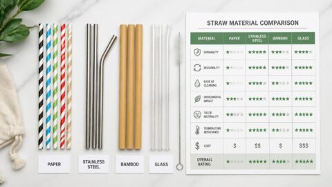 Comparison of PFAS detection rates across paper, plastic, steel, and bamboo straws