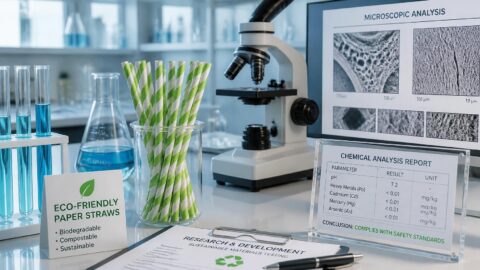 Scientific analysis of PFAS forever chemicals in paper straws