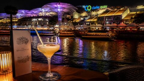 Clarke Quay and Boat Quay riverside nightlife in Singapore with craft cocktails and paper straws