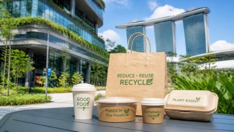 Singapore urban landscape and sustainable architecture highlighting the Zero Waste Masterplan